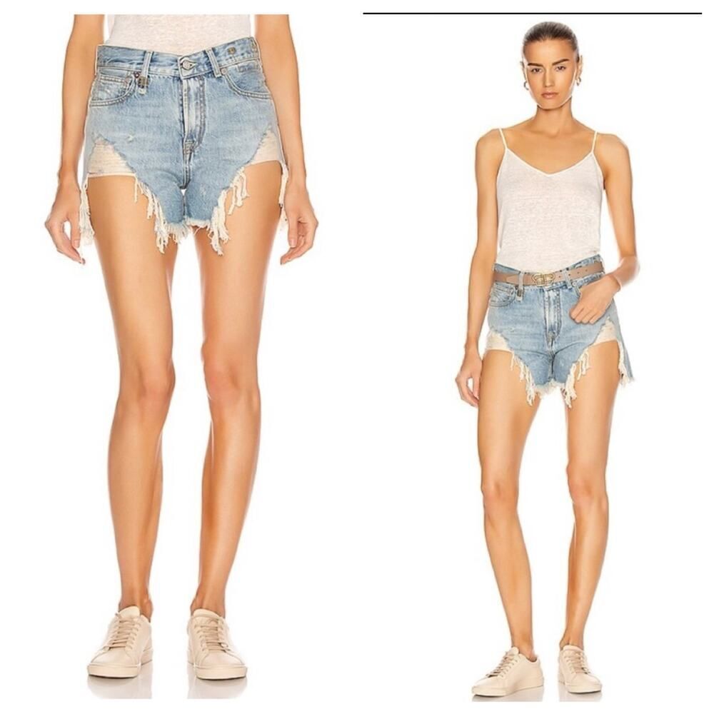 EUC R13 Shredded Slouch Shorts size 25”